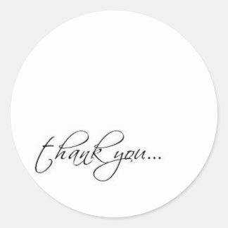 Bedankt Scriptina Ronde Sticker