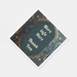 Bedankt servetten bruiloft decor