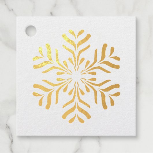 Bedankt Shiny Snowflake Bedankjes Labels (Voorkant)