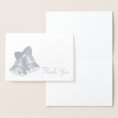 Bedankt Silver Bells Wedding Verloving Holiday Folie Kaarten (Display)