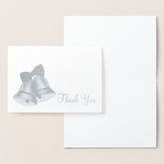 Bedankt Silver Bells Wedding Verloving Holiday Folie Kaarten (Display)