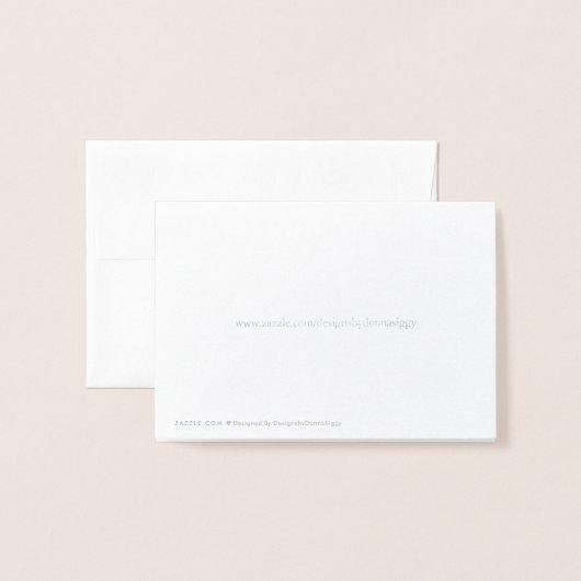 Bedankt Silver Foil Stippen Folie Kaarten (Met envelop)