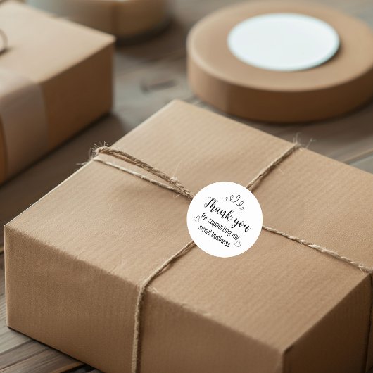 Bedankt Simple 1 in zwart-wit Ronde Sticker