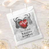 Bedankt Skelet Handen Rood Hart Halloween Bruiloft Bedankzakje (Geknipt)