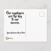 Bedankt Sleutel tot ons succes Waardering van mede Briefkaart (Achterkant)