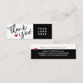 Bedankt Small Business Artisan Product Hang Labels (Voorkant / Achterkant)