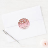 Bedankt Small Business Drips Pink Glitter Ronde Sticker (Envelop)