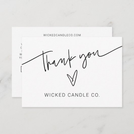 Bedankt Small Business Packing Kaart kortingscode (Voorkant / Achterkant)