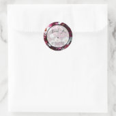Bedankt Small Business Pink Flowers Ronde Sticker (Tas)