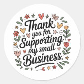Bedankt Small Business Sticker - Schattigee Minima (Voorkant)