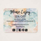 Bedankt Snap, Label & Share Social Media Kaart (Achterkant)