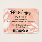 Bedankt Snap, Label & Share Social Media Kaart (Achterkant)