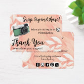 Bedankt Snap, Label & Share Social Media Kaart (Bureau)