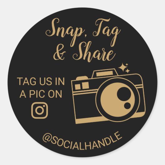 Bedankt Snap, Label & Share Social Media Sticker (Voorkant)