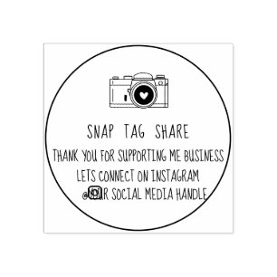 Bedankt Snap Tag Delen Sociale Media  Rubberstempel