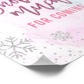 Bedankt SNEE Much Snowflake Glitter Magenta Poster (Hoek)