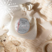 Bedankt SNEEUW Veel Baby Meisje Roze Sneeuwvlok Do Ronde Sticker