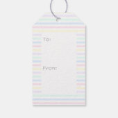 Bedankt, Snoep Stripes Pastel Multicolor Cadeaulabel (Achterkant)