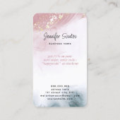 Bedankt Social Media QR Code & Logo Waterverf Visitekaartje (Achterkant)