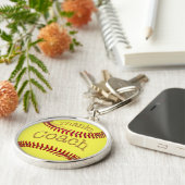 Bedankt Softbal Coach Gift Ideeën Softbal Sleutelh Sleutelhanger (Zijkant)