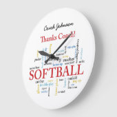 Bedankt Softball Coach-woorden van groep, team, ro Grote Klok (Hoek)