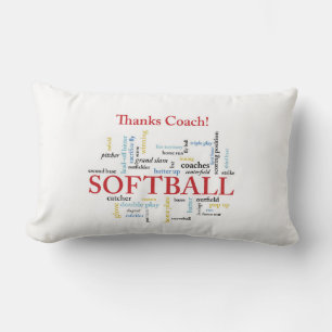 Bedankt Softball Coach-woorden van groep, team, ro Kussen