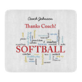 Bedankt Softball Coach-woorden van groep, team, ro Snijplank (Voorkant)