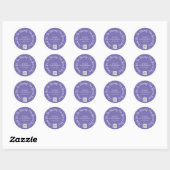Bedankt Speciale Dag QR-code Logo Paars Ronde Sticker (Vel)