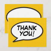BEDANKT Speech Bubble Fun Modern Comic Book Briefkaart (Voorkant / Achterkant)