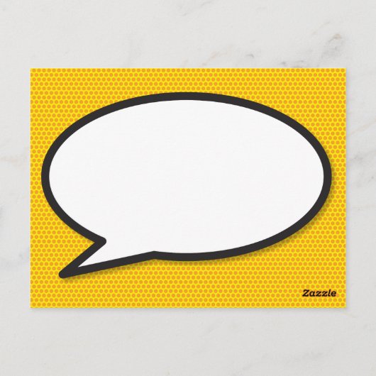 BEDANKT Speech Bubble Fun Modern Comic Book Briefkaart (Achterkant)
