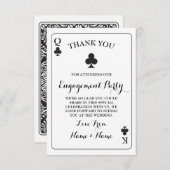 Bedankt Speelkaarten Koning Koningin Aas van Klave Kaart (Voorkant / Achterkant)