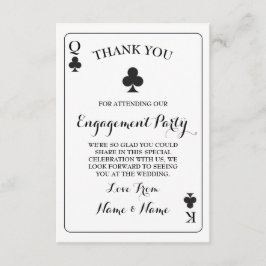 Bedankt Speelkaarten Koning Koningin Aas van Klave Kaart