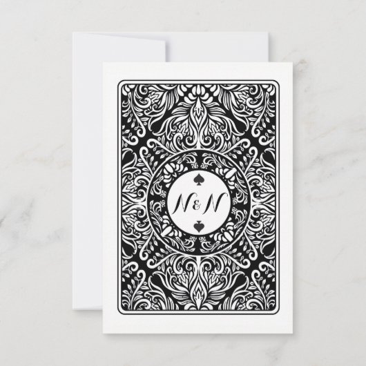 Bedankt Speelkaarten Koning Koningin Aas van Schop Kaart (Achterkant)