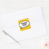 Bedankt Spraakballon Leuk Modern Vierkante Sticker (Envelop)