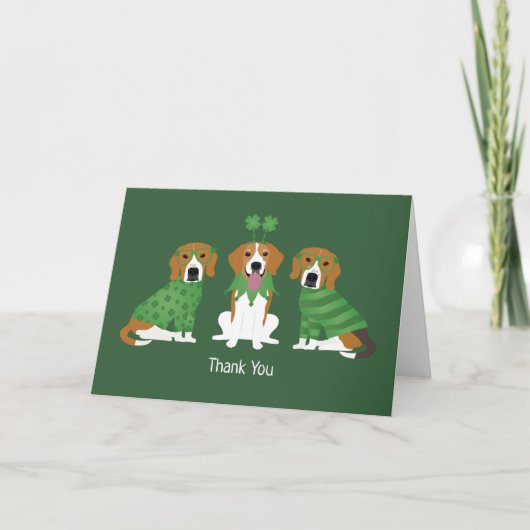 Bedankt St Patricks Day Beagle Dogs (Voorkant)