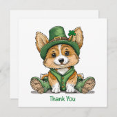 Bedankt St. Patrick's Day Corgi Dog (Voorkant / Achterkant)