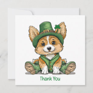 Bedankt St. Patrick's Day Corgi Dog