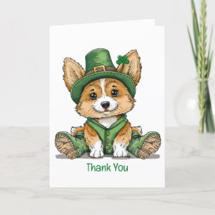 Bedankt St. Patrick's Day Corgi Dog