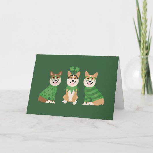Bedankt St Patricks Day Pembroke Welsh Corgi Dog (Voorkant)