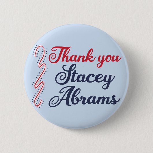 Bedankt Stacey Abrams Ronde Button 5,7 Cm (Voorkant)