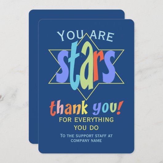 Bedankt Stars Staff Group Company (Voorkant / Achterkant)