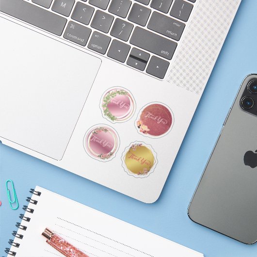 Bedankt Sticker (Laptop met iPhone)