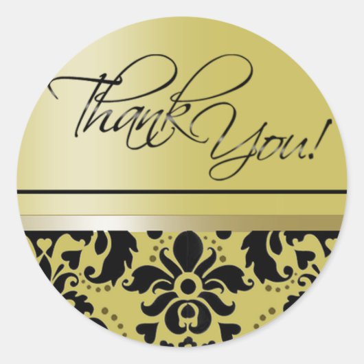 Bedankt Sticker (Chaucer/golden black) (Voorkant)