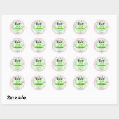 Bedankt Sticker – Elegante Roze Bloemen (Vel)