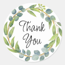 Bedankt sticker, enveloppen zegels