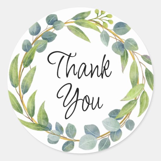 Bedankt sticker, enveloppen zegels (Voorkant)