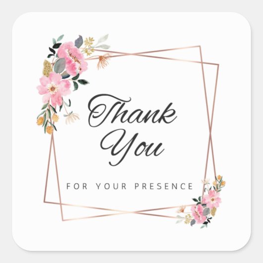 Bedankt Sticker | Groot formaat | Stickers (Voorkant)