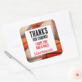 Bedankt Sticker | Honkbal Basketbal Label (Envelop)