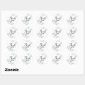 Bedankt sticker met watercolor bladeren (Vel)