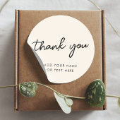 Bedankt Sticker | Minimaal Neutraal Crème